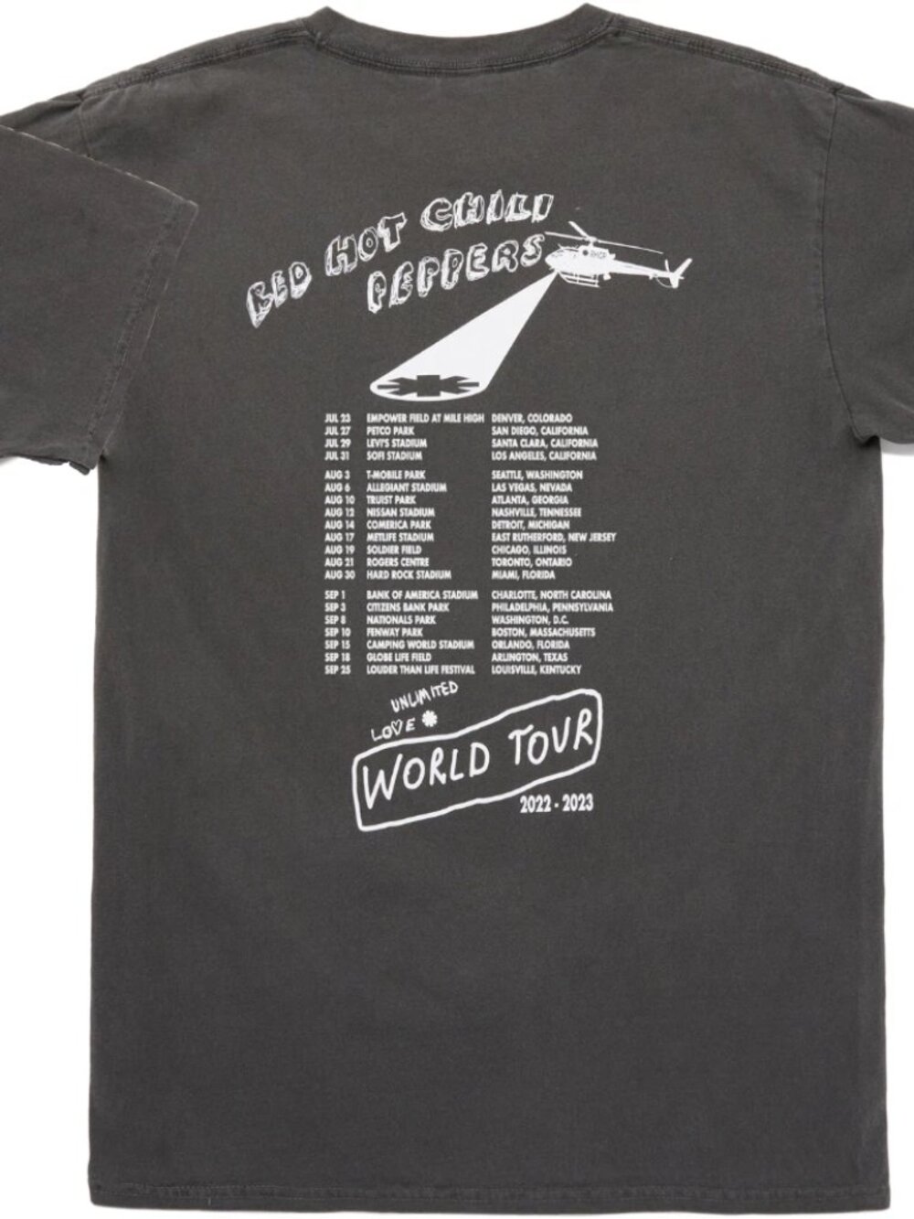 Band Tee Red Hot Chli Peppers T-Shirt Unlimited Love World Tour 2022-2023 - Picture 3 of 6